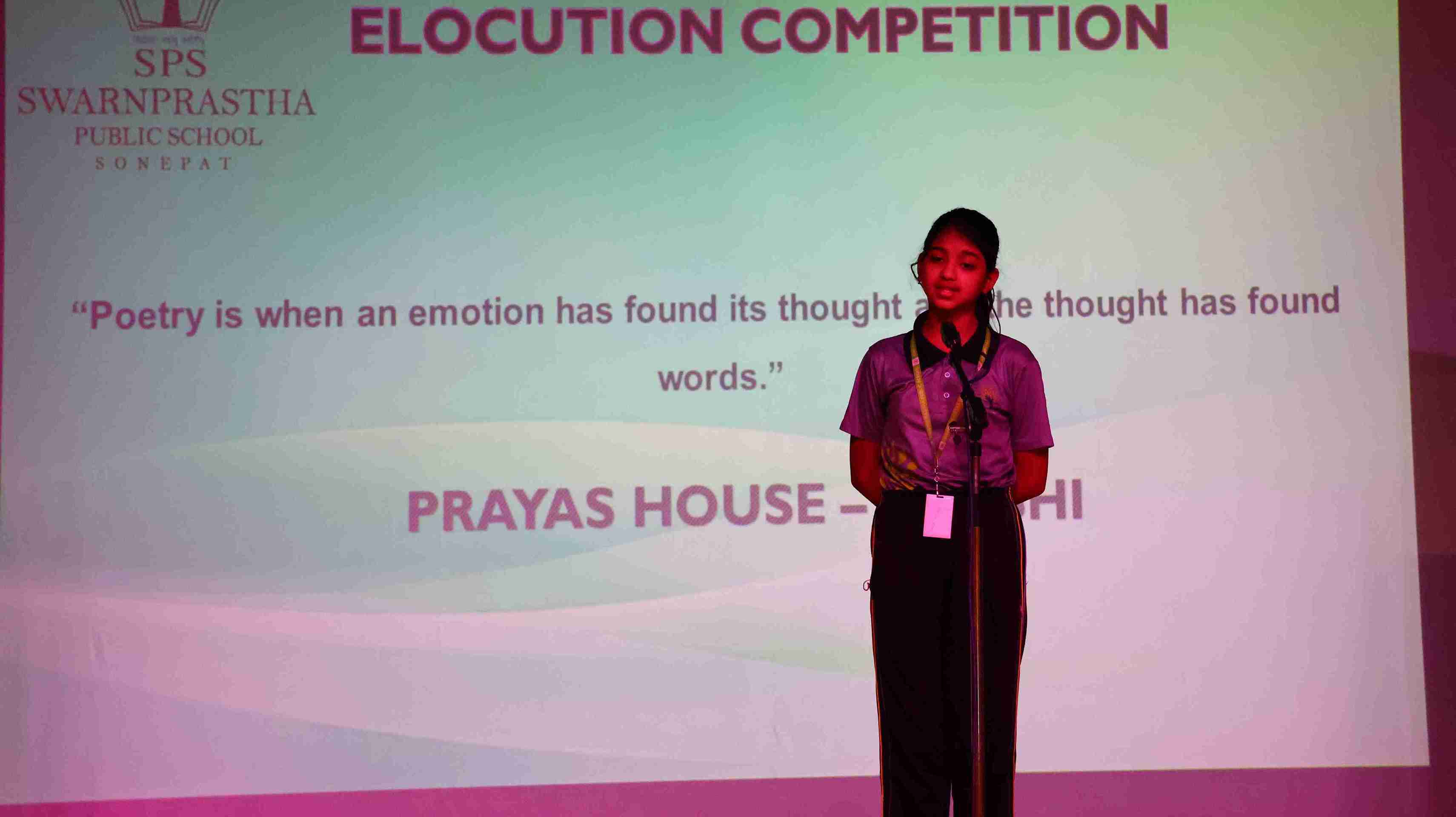 Inter House English Elocution Competition Report